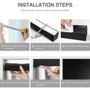 2pcs Self-adhesive Pleated Blackout Blinds Non-woven Folding Curtains For Kitchen Bathroom Balcony Shades Home Windows Decor