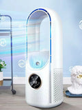 Portable USB Air Cooler Leafless Electric Desktop Fan 6 Speed Silent Timer Air Conditioner Cooling Humidifier Conditioning Fan