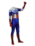 Halloween Adult  Captain Cosplay Costume Party Female Girls Woman Jumpsuits Superhero Zentai Bodysuit