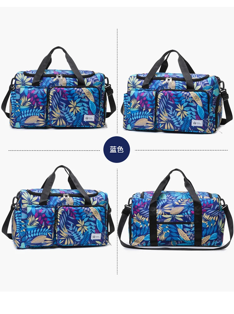Oxford Leaves Large Capacity Travel Tote 2026 New High Quality Durable Bags Portable Daily Commute Versatile Travel Bags