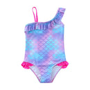 Lilo Stitch Baby Girl Mermaid Fish Scale Print Swimsuit One-Piece Swimwear Toddler Bathing Suit Beach Outfit