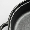 8.7/9.8/11/11.8inch Cast Iron Skillet with Double Handles Frying Pan Baking Tray for Bread Baking Outdoor Cooking Camping