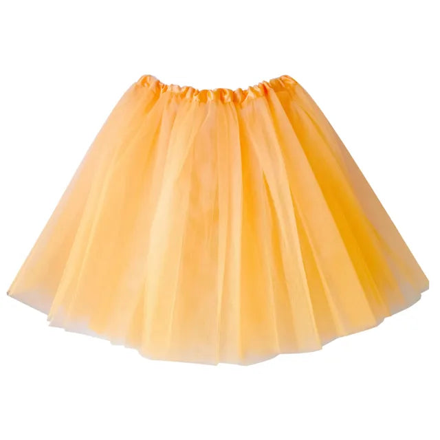 3 Layers Mesh Tulle Skirts for Women, Candy Color, Pleated, A Line Petticoat, Show Tutu, Performance 