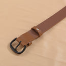 Women's Casual Leather Belt with black Buckle Versatile Waist Accessory for Jeans and Everyday Outfits