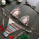 Conjunto de bikini sexy 2021 de 2 piezas con estampado de calor, traje de baño deportivo para mujer, ropa de playa, traje de baño push-up acolchado, mono de baño exquisito