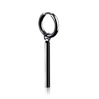 Kiss Jewelry Titanium Steel Punk Cool Men Women Ear Clip Stud Earrings Long Stick Pendant Fashion Hip Hop Drop Party Earring