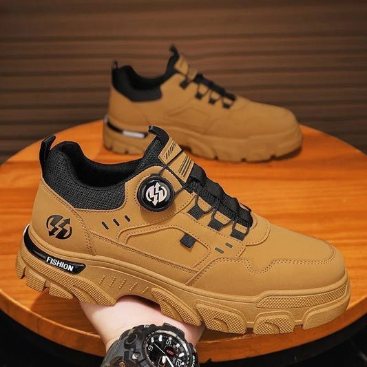 Summer Men's Casual Shoes Leather Men's Sneakers Comfortable Soft Male Walking Board Shoes Platform Shoe for Men Men's Sneakers