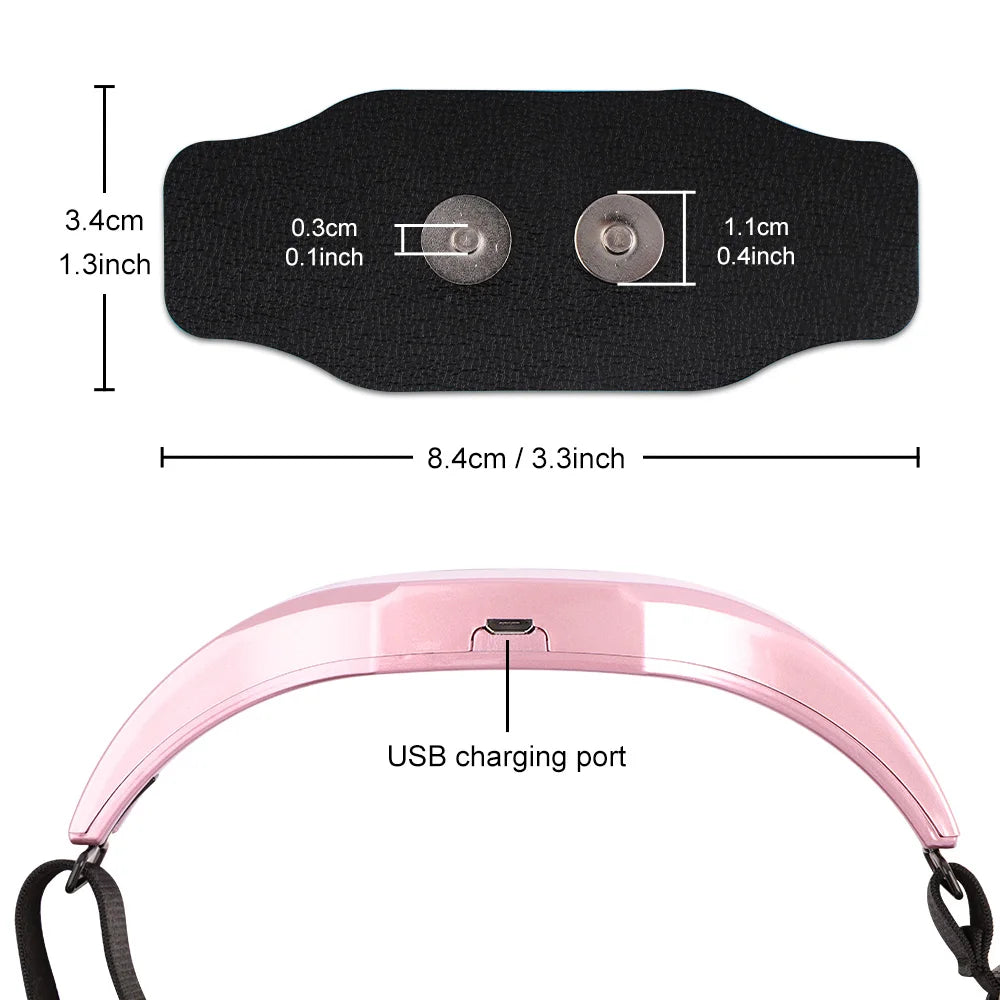 Masajeador de cabeza eléctrico para aliviar el dolor de cabeza y la migraña. Terapia para aliviar el insomnio y la migraña. Máquina de recarga para la relajación de la cabeza. Cuidado de la salud.