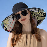 Xinbaoguan 100% Cotton European and American Cross-Border Women's New Double-Sided Fisherman Hat Summer Enlarged Brim Sun Hat