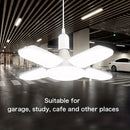 E27 Fan Foldable 28W LED Bulb AC220V/110V 40 Bulb Deformation for Home Ceiling Lights Warehouse and Garage White Light6500K Bulb