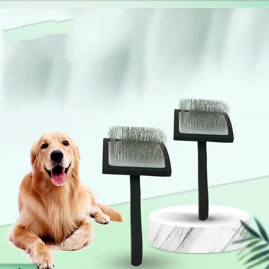 Cepillo depilatorio manual para mascotas, cepillo de belleza para el hogar, mango largo, profesional, reutilizable, para quitar el pelo suelto.