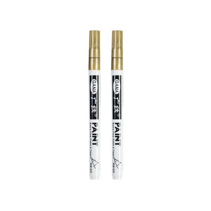 Fine tip permanent Paint Marker Pen DIY Paint Metallic Pen Permanent Gold SILVER Marker Touch Up,School Model Painting