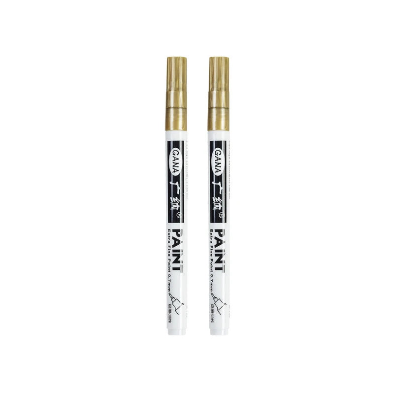 Fine tip permanent Paint Marker Pen DIY Paint Metallic Pen Permanent Gold SILVER Marker Touch Up,School Model Painting