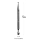 Acupuncture Pen Stainless Steel Deep Tissue Massager Dual Head Facial Reflexology Acupressure Bar for Full Body Meridian Massage