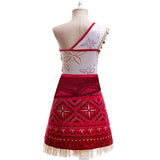 Conjunto de fantasia infantil para meninas: vestido de princesa Moana + colar (ideal para festas, Carnaval e cosplay, para idades de 3 a 10 anos)