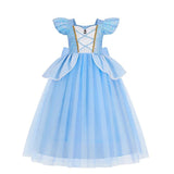 Disney Deluxe Elegant Cinderella Princess Ball Gown Fancy Birthday Cinderella Party Dress Vestidos Costume Play Carnival Apparel