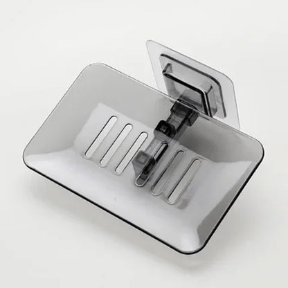 New Soap Rack No Drilling Wall Mounted Double Layer Holder Soap Sponge Dish Bathroom Accessories Dishes Self Adhesive