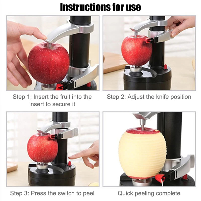 Automatic Rotating Apple Peeler Lemon Peeling Machine Automatic Fruits Vegetables Kitchen Peeling Tool Electric Potato Peelers