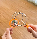 Giroscopio magnético mágico con luz LED, juguete creativo con manivela, luminoso, colorido, con mango giratorio, clásico para niños