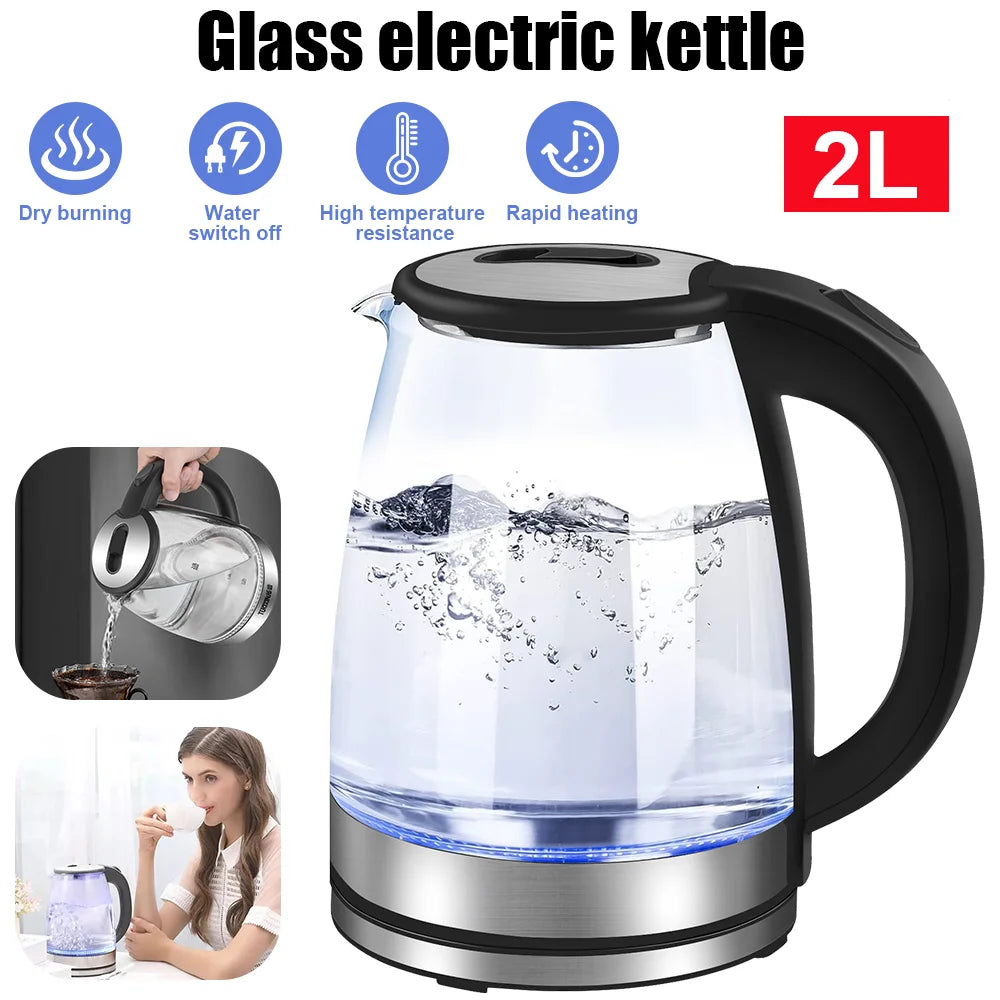 2L electric glass kettle Infant Thermostatic Milk Regulator Kettle Hot Water Smart Insulation Pot Automatic Milk Warming Powder
