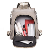 Homefish New Women's Multifunction Backpack Casual Solid Color School Bag For Girls Fashion Detachable Strap Travel Shoulder Bag