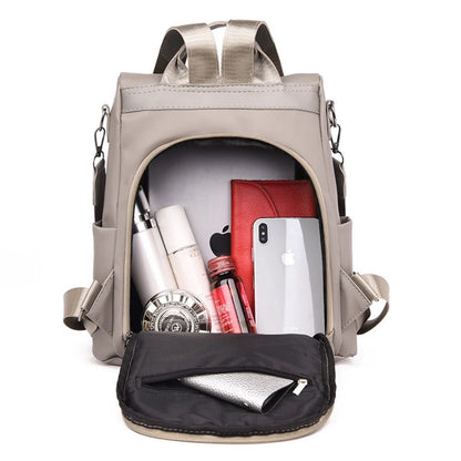 Homefish New Women's Multifunction Backpack Casual Solid Color School Bag For Girls Fashion Detachable Strap Travel Shoulder Bag