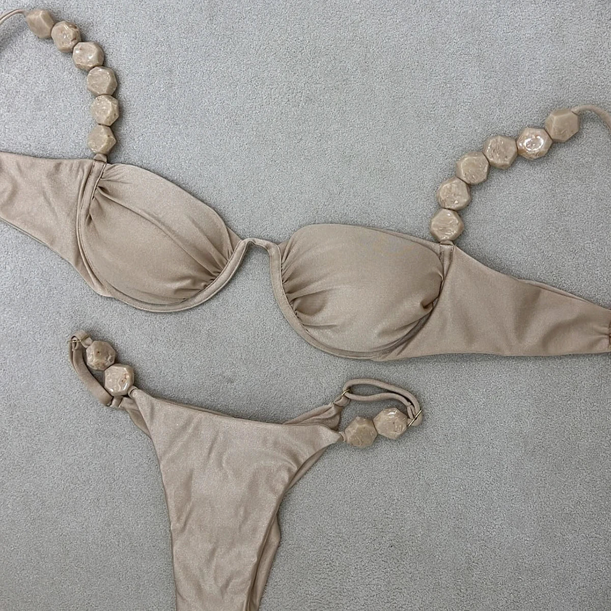 Bikini Push Up 2024, traje de baño sexy para mujer, traje de baño femenino, conjunto de bikini sexy, bikini brasileño, traje de baño sólido brillante, ropa de playa