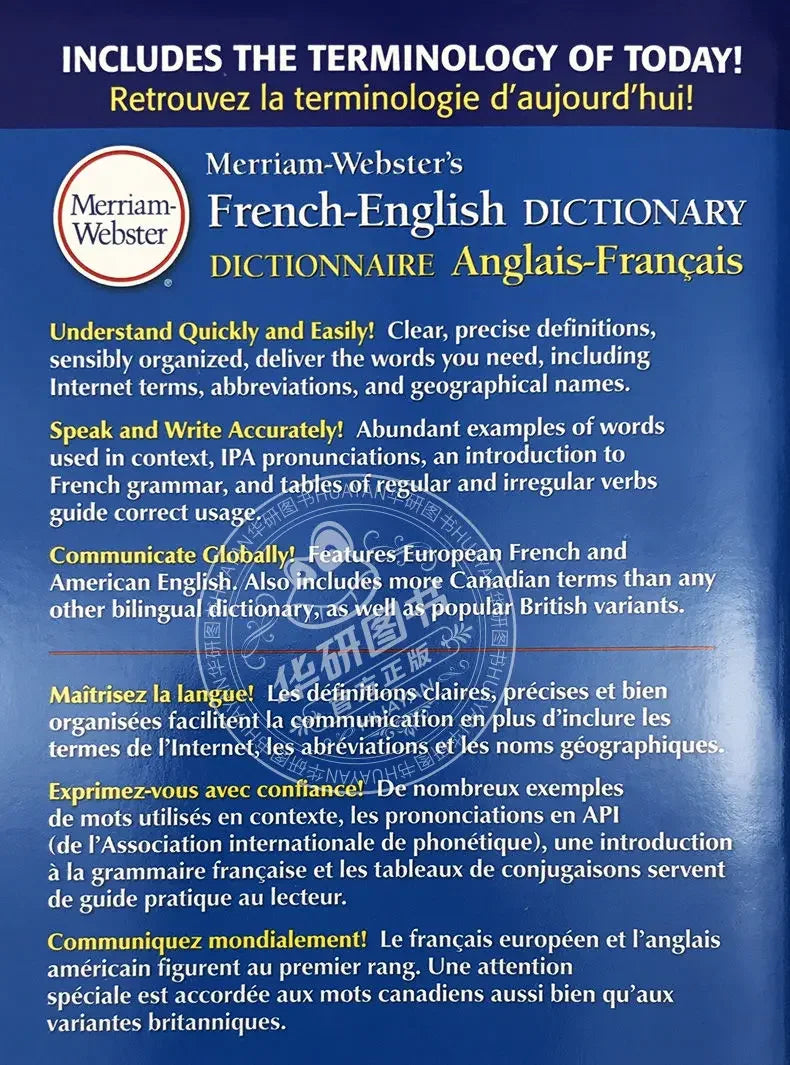 Merriam Webster's French English Dictionary Wordpower Original Language Learning Books