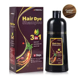 Shampoo de Coloração Instantânea Meidu 3 em 1 – Cor Preto Natural para Homens e Mulheres – Tinta de Cabelo à Base de Ervas (Opções: Castanho, Roxo)