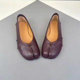 Fashion Soft Leather Split Toe Women Tabi Ballet Flats Spring Autumn Comfortable Walking Lazy Loafers Casual Girls Dance Shoes