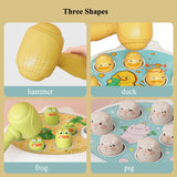 Duck/Frog/Pig Baby Toy Montessori Learning Game Educational Puzzle Gift for 12-24 Months Toddler Boy/Girl with Hammer
