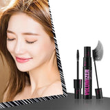 1PC 2in1 Black Double Purpose Mascara Waterproof Lengthen Lash Extension Sweatproof Curling Brushes Eye Fiber Mascara Eyelashes