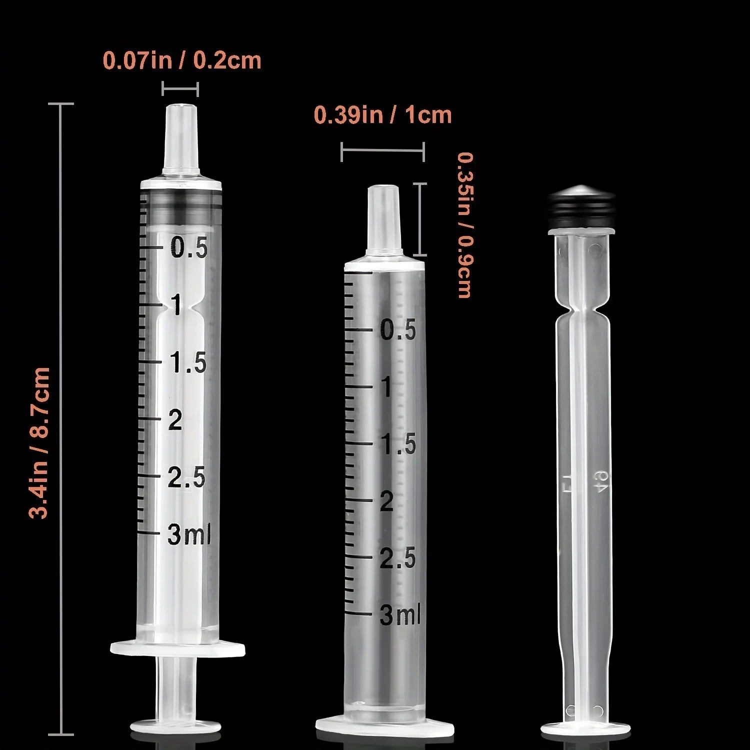 Jeringa de 3 ml con tapón (20 uds.)