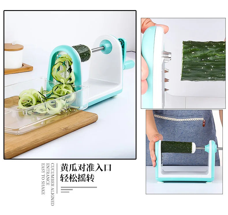 Spiralizer Vegetables Slicer Cheese Vegetable Grater Shredder Zucchini Noodle Maker Spaghetti Spiralizer