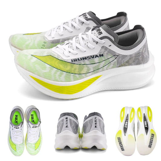 IRUNSVAN Nylon Carbon Plate Professional Marathon Running Shoes for Men Lightweight Cushioning Training Outdoor Sneakers Women