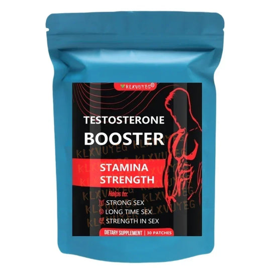 Parches transdérmicos potenciadores de testosterona para hombres. Aumentan la fuerza, la resistencia y la energía. 30 parches por bolsa.