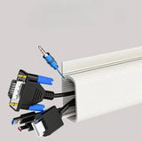 Under-Desk Cable Organizer 40cm Self-Adhesive Cable Management Cables Raceway For Home and Office