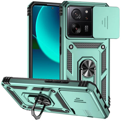 For Xiomi 13T 5G Case Car Magnetic Ring Holder Armor Shockproof Coque For Xiomi Mi 13T 13 T Xiaomi13T T13 Pro Lens Protect Cover