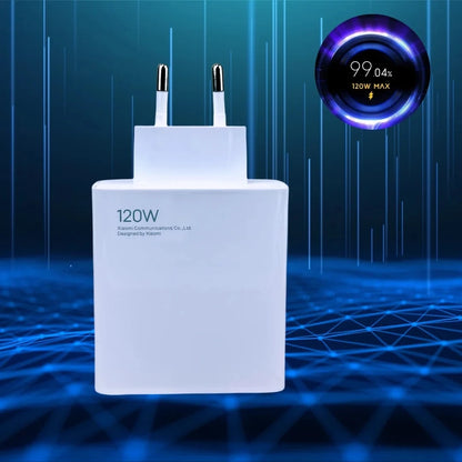 Cargador original Xiaomi Turbo Fast Charge de 120 W, adaptador Hypercharge UE/EE. UU. para Redmi Note 11, 12, 13 Pro Plus 5G, cable Mi 14, 13 y 13T.