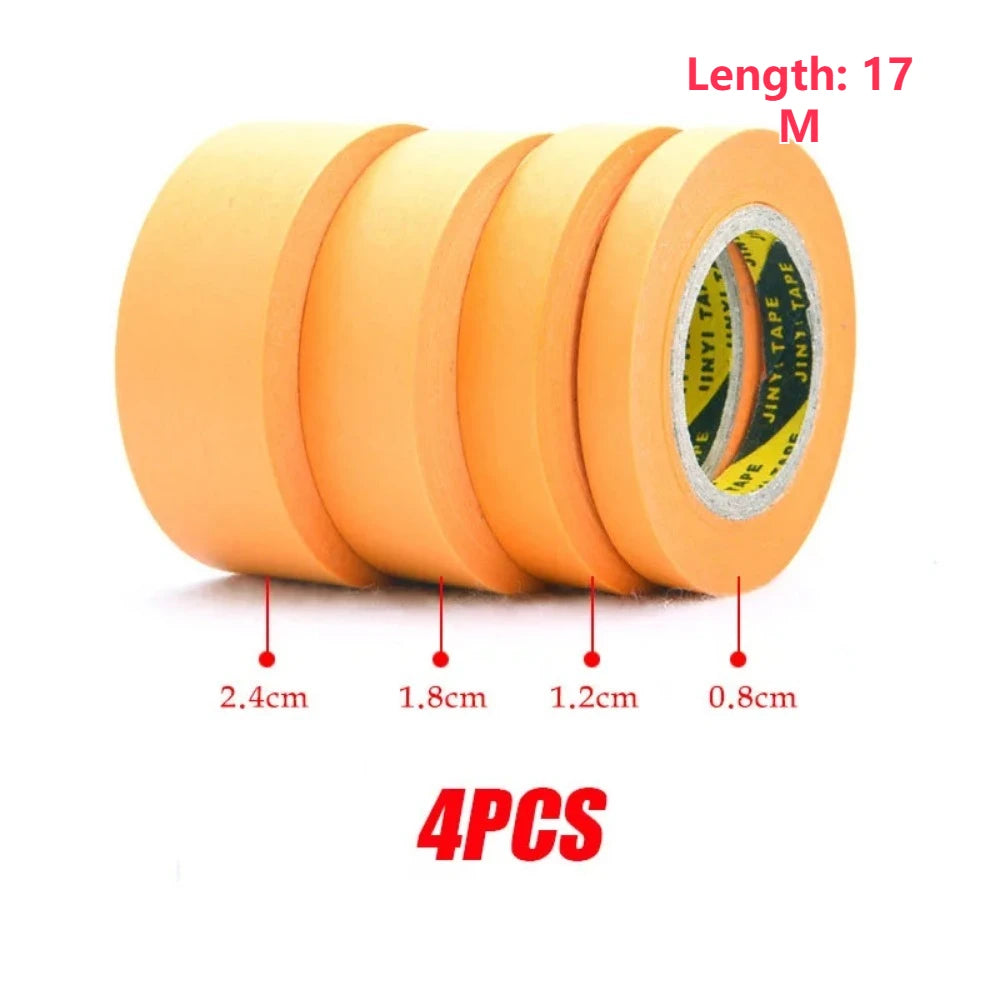 3/4/9 Rolls Model Masking Tape Fine Line DIY Cover Tape for Hobby Gundam Model Paint Tool 1/2/3/6/8/10/12/15/18/20/24/30mm