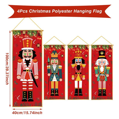 Pancarta colgante de Papá Noel, adornos navideños para el hogar, regalos de Año Nuevo 2023 y 2024 