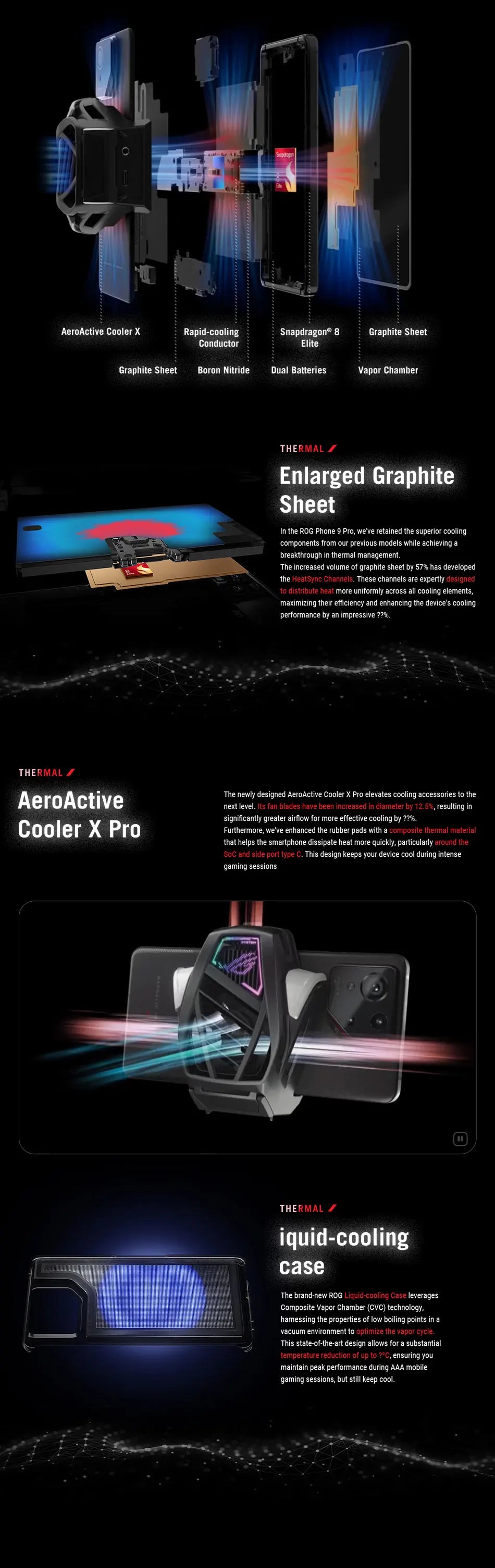 ROG Phone 9 Snapdragon 8 Official New  Gaming Flagship Smartphone 185Hz Refresh Rate AMOLED Android mobile