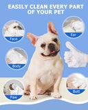 Cleaning Wipes Gloves for Dog and Cat,Pet Bathing Wipes Cleaning & Deodorizing,Dog Wipes for Body Paws Butt Daily Care,Cat Groom