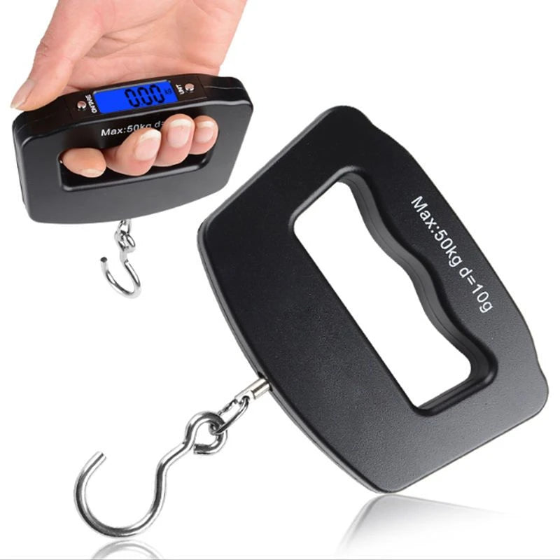 50kg/10g Travel Luggage Scale Portable Handheld Electronic Scale with Hook Gram Scale Express Delivery Fishing Handheld Scale