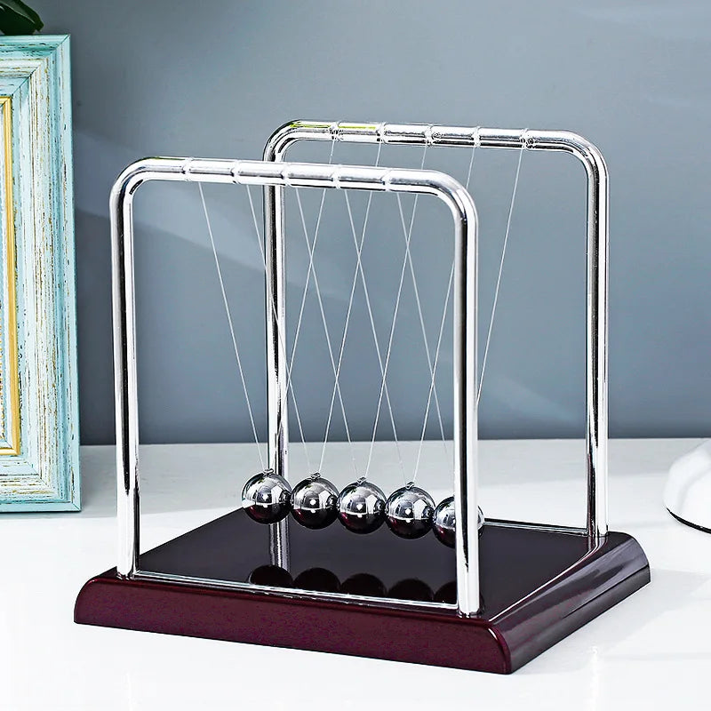 Péndulo de metal para mesa de escritorio, bola de equilibrio de acero, bola de Newton, péndulo de ciencias físicas