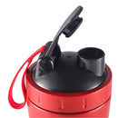 1Pc 700ML Stainless Steel Sports Water Mugs Shaker Bottles With Scale, Outdoor Gym Fitness Shake Cup Protein Powder Mixer Bottle