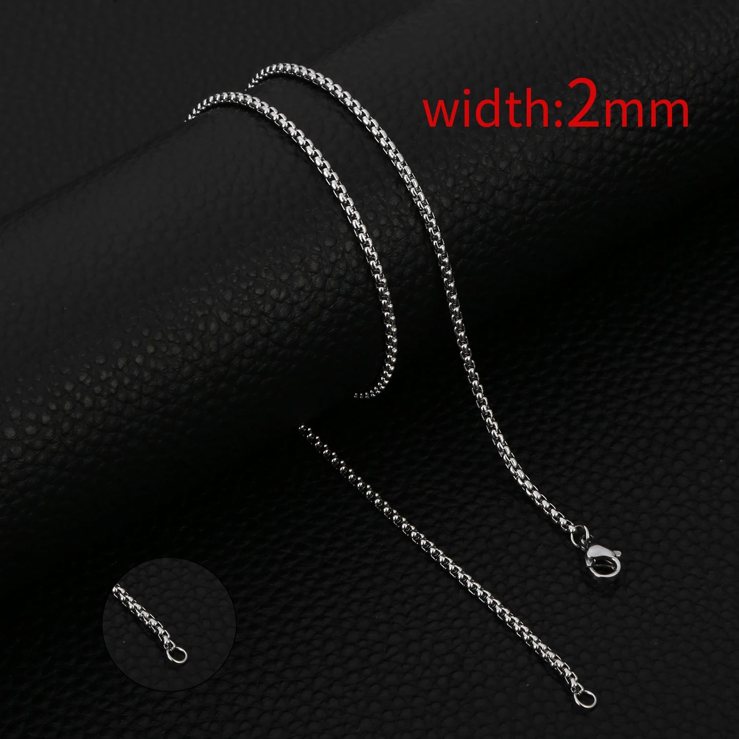 Collar HIYEE de cadena clásica de cuerda para hombre, ancho de 2/3/4/5 mm, cadena cubana tipo fígaro de acero inoxidable, joyería para hombre y mujer.