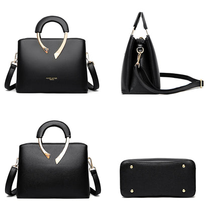 2026 New Style Crossbody Bag Medium Mom Bag Lychee Pattern Large Soft PU Zipper Closure Daily Use Fashionable Ladies Handbag Sac