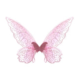 Fantasy Colorful Butterfly Fairy Wings Organza Sparkle Cosplay Wings Handmade Elf Wings Costume for Adult Kid