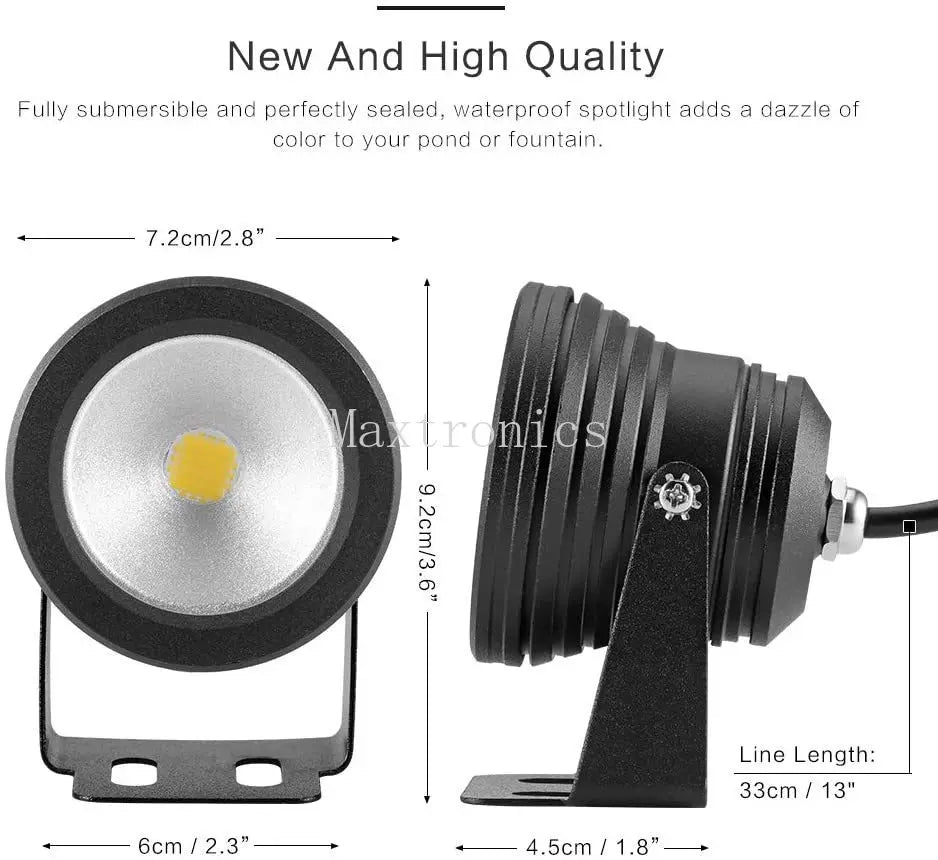 10w led luz subaquática rgb/branco/branco quente led luzes de inundação fonte piscina lagoa aquário holofote lâmpada jardim ip68 dc12v